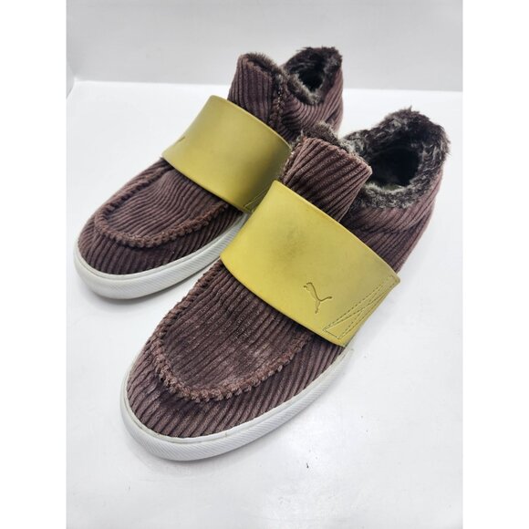 Puma El Roo Men's Size 11 USA Dark Brown Green Athletic Walking Shoes Corduroy - Picture 7 of 12